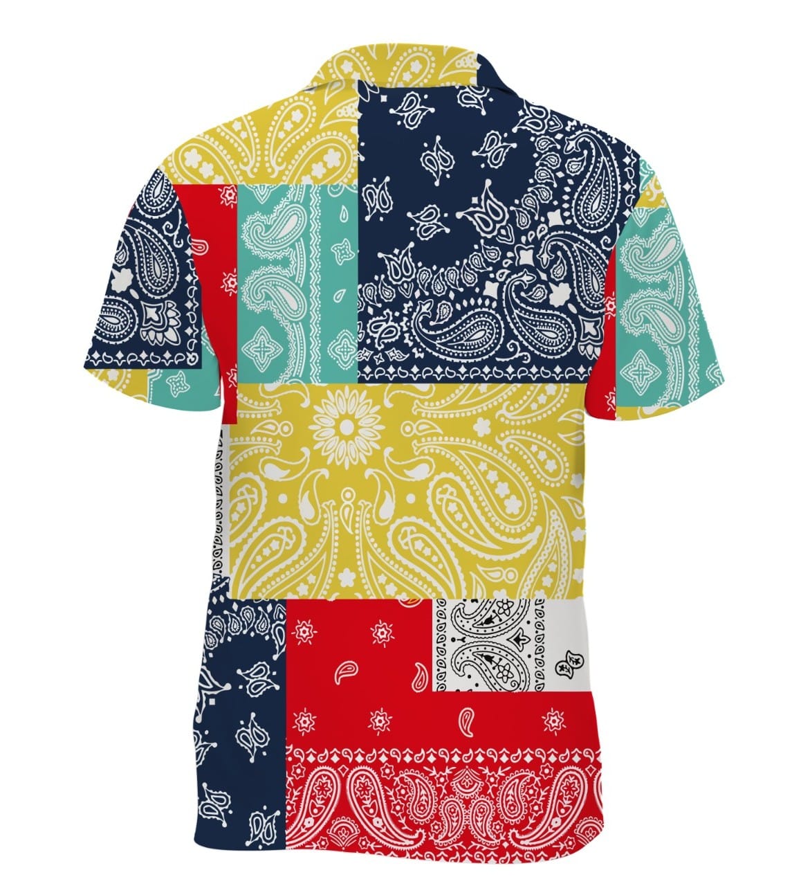 COLORFUL PATCHWORK HAWAIIAN SHIRT