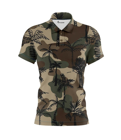 COMMANDO PRINT POLO T-SHIRT