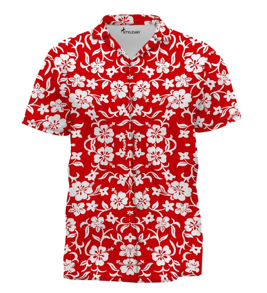 RED FLORAL SHIRT