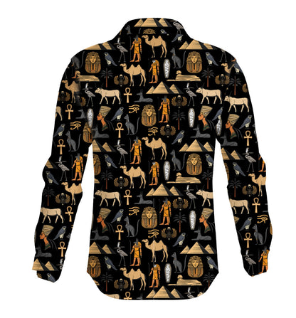 EGYPTIAN PATTERN CASUAL SHIRT