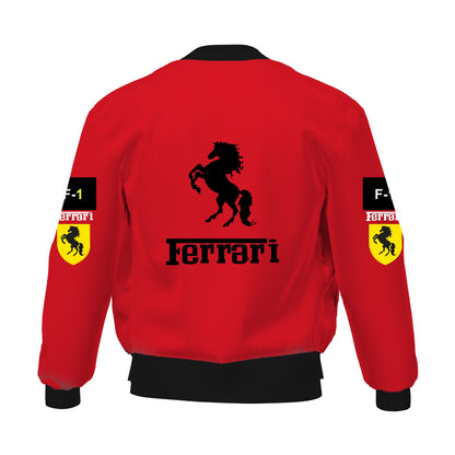 Red Ferrari F1 Bomber Jacket