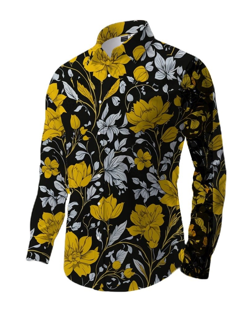 FLOWER DESIGN CASUAL SHIRT