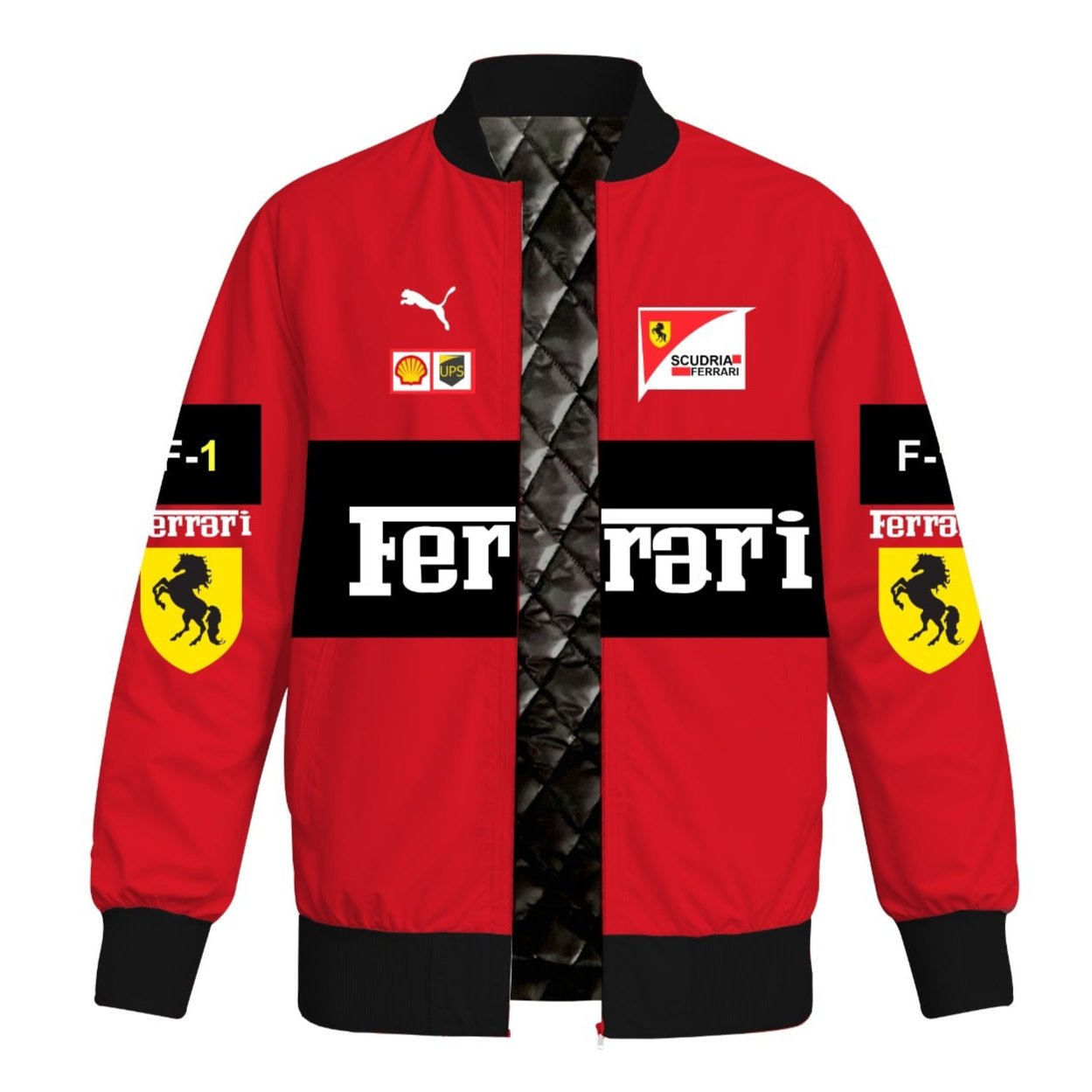 Red Ferrari F1 Bomber Jacket