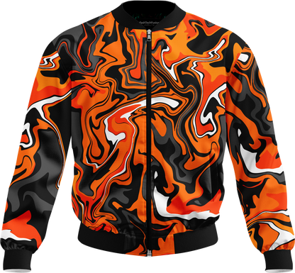 Liquid Flames Bomber Jacket